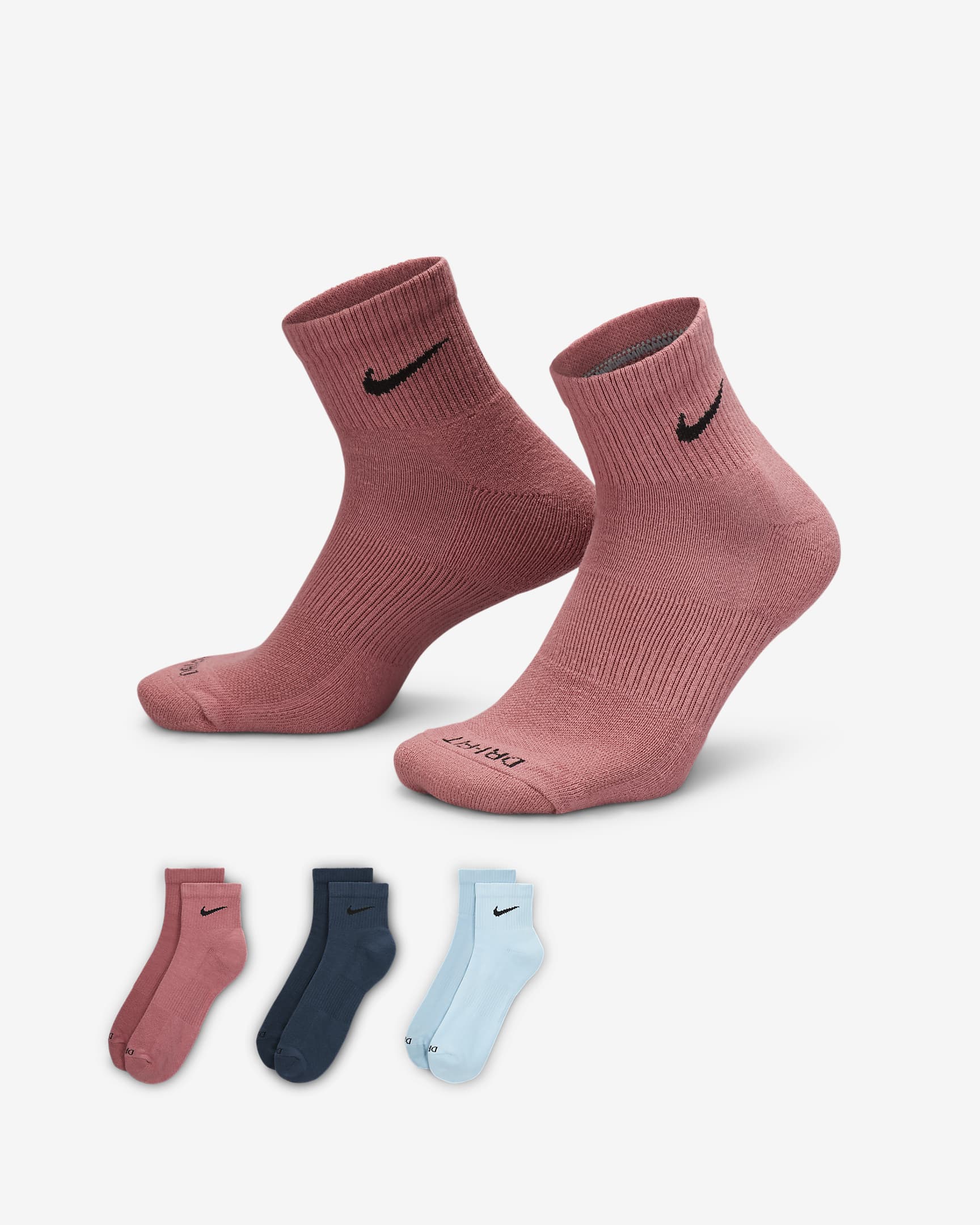Blue Christmas socks with Santa Claus characters